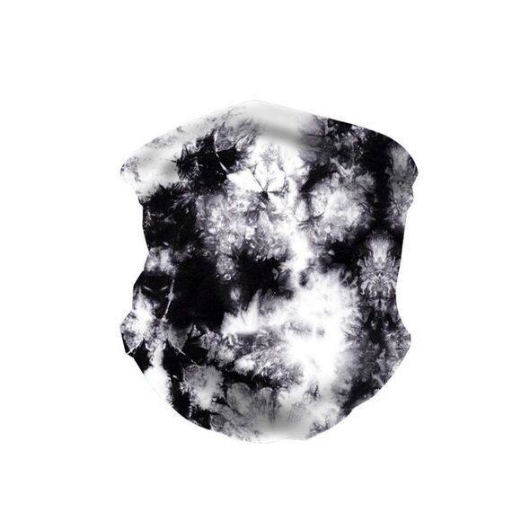 Neck Gaiter Face Mask Black Tie Dye Bandana Scarf - Picture 2 of 4